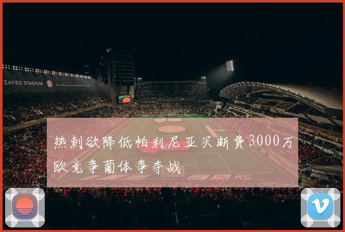 热刺欲降低帕利尼亚买断费3000万欧竞争葡体争夺战